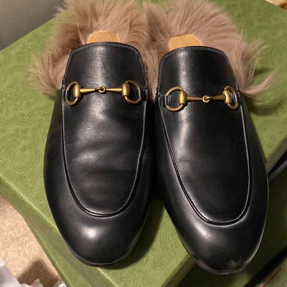 Gucci princetown-shearling lined leather slipper - Picture 3 of 10